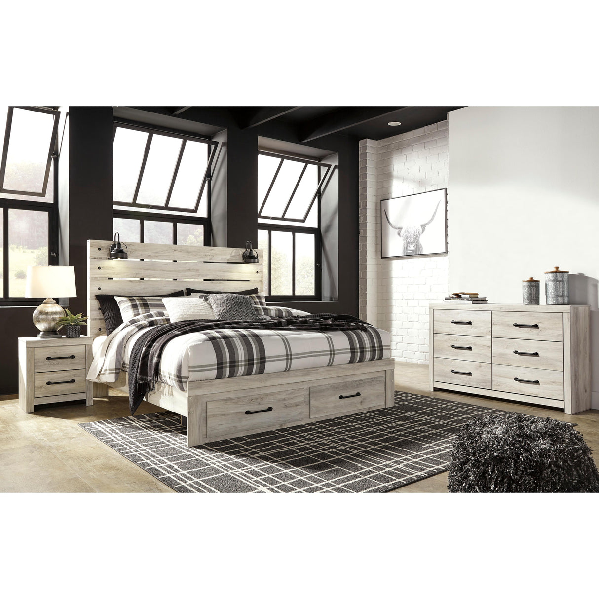  Signature Design by Ashley Cambeck King Panel Bed with Storage B192-58/B192-56S/B192-95/B100-14 IMAGE 2