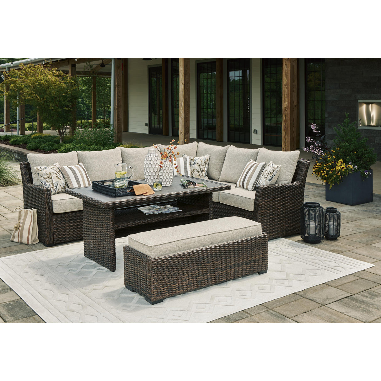  Signature Design by Ashley Brook Ranch P465-625 Rectangular Multi-Use Table IMAGE 7