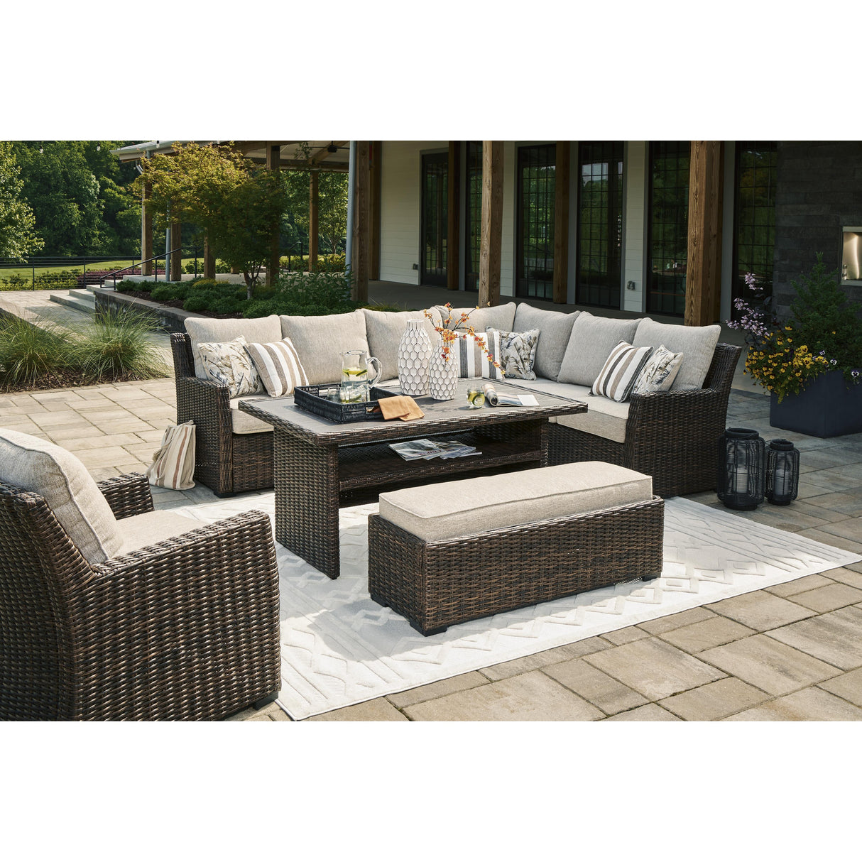  Signature Design by Ashley Brook Ranch P465-625 Rectangular Multi-Use Table IMAGE 8