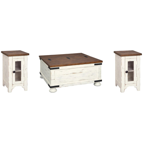  Signature Design by Ashley Wystfield T459T2 Coffee Table and 2 Chairside End Tables IMAGE 1