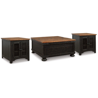  Signature Design by Ashley Valebeck T468T2 Coffee Table and 2 End Tables IMAGE 1