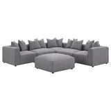  Coaster Furniture Jennifer 551596 Square Upholstered Ottoman - Grey IMAGE 5