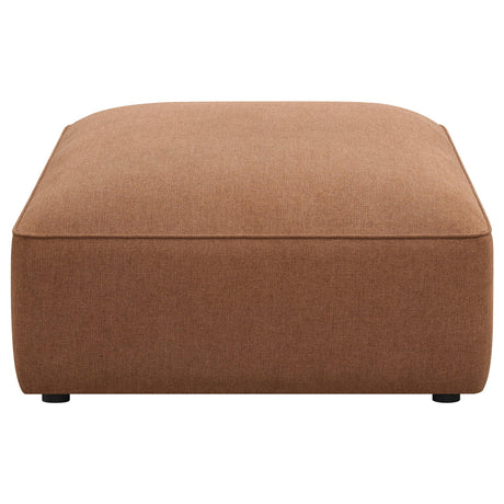  Coaster Furniture Jennifer 551593 Square Upholstered Ottoman - Terracotta IMAGE 2