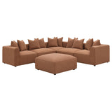  Coaster Furniture Jennifer 551593 Square Upholstered Ottoman - Terracotta IMAGE 5