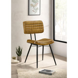  Coaster Furniture Misty 110642 Leather Upholstered Dining Side Chair - Camel IMAGE 8