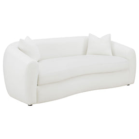  Coaster Furniture Isabella 509871 Faux Sheepskin Upholstered Sofa - Natural IMAGE 1