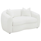  Coaster Furniture Isabella 509872 Faux Sheepskin Upholstered Loveseat - Natural IMAGE 1