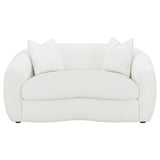  Coaster Furniture Isabella 509872 Faux Sheepskin Upholstered Loveseat - Natural IMAGE 2