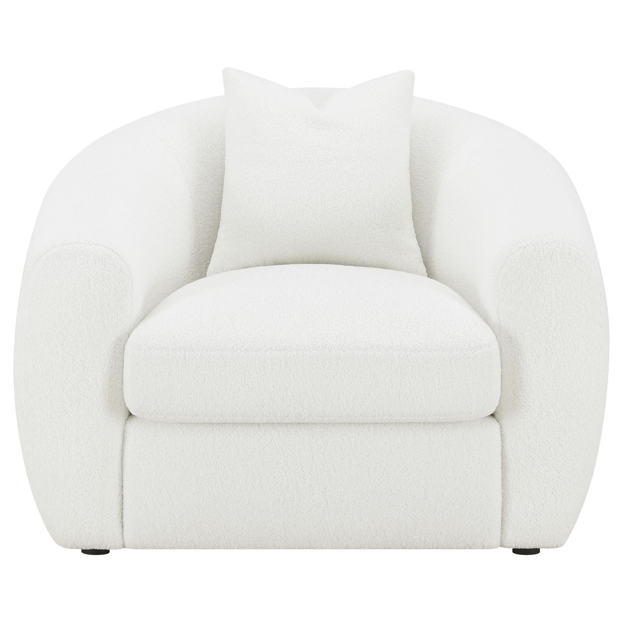  Coaster Furniture Isabella 509873 Faux Sheepskin Upholstered Accent Chair - Natural IMAGE 2