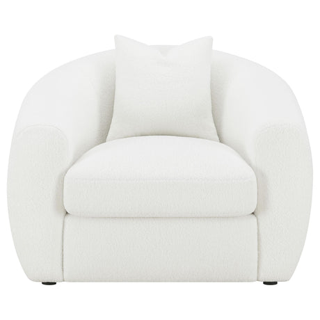  Coaster Furniture Isabella 509873 Faux Sheepskin Upholstered Accent Chair - Natural IMAGE 2