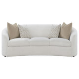  Coaster Furniture Rainn 509171 Boucle Upholstered Sloped Arm Sofa - Latte IMAGE 2