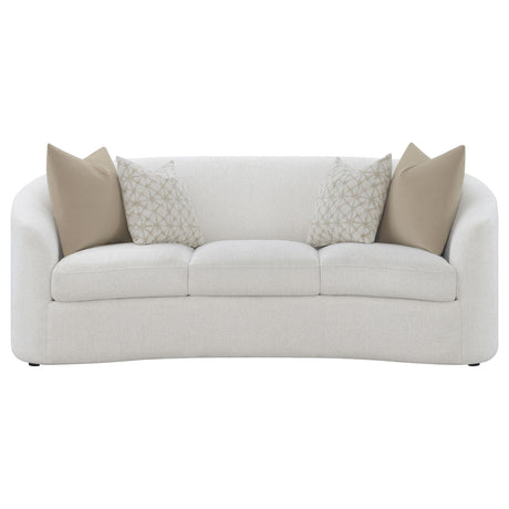  Coaster Furniture Rainn 509171 Boucle Upholstered Sloped Arm Sofa - Latte IMAGE 2