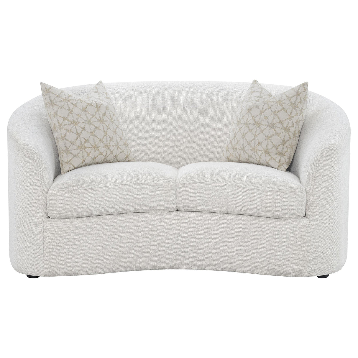  Coaster Furniture Rainn 509172 Boucle Upholstered Sloped Arm Loveseat - Latte IMAGE 2
