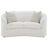  Coaster Furniture Rainn 509172 Boucle Upholstered Sloped Arm Loveseat - Latte IMAGE 2