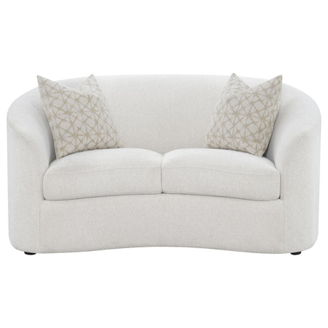  Coaster Furniture Rainn 509172 Boucle Upholstered Sloped Arm Loveseat - Latte IMAGE 2