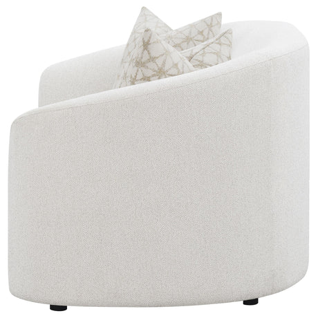  Coaster Furniture Rainn 509172 Boucle Upholstered Sloped Arm Loveseat - Latte IMAGE 4