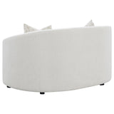  Coaster Furniture Rainn 509172 Boucle Upholstered Sloped Arm Loveseat - Latte IMAGE 5