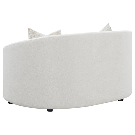  Coaster Furniture Rainn 509172 Boucle Upholstered Sloped Arm Loveseat - Latte IMAGE 5