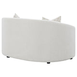  Coaster Furniture Rainn 509172 Boucle Upholstered Sloped Arm Loveseat - Latte IMAGE 6
