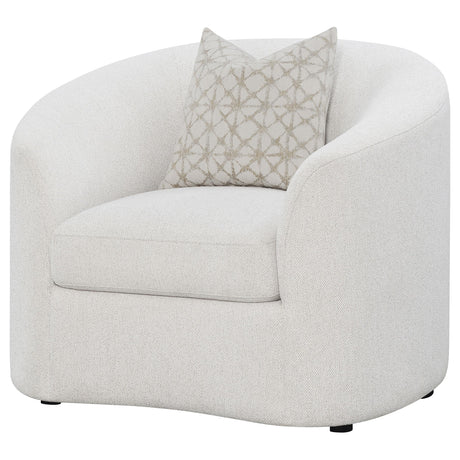  Coaster Furniture Rainn 509173 Boucle Upholstered Sloped Arm Accent Chair - Latte IMAGE 3