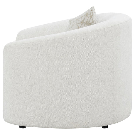  Coaster Furniture Rainn 509173 Boucle Upholstered Sloped Arm Accent Chair - Latte IMAGE 4