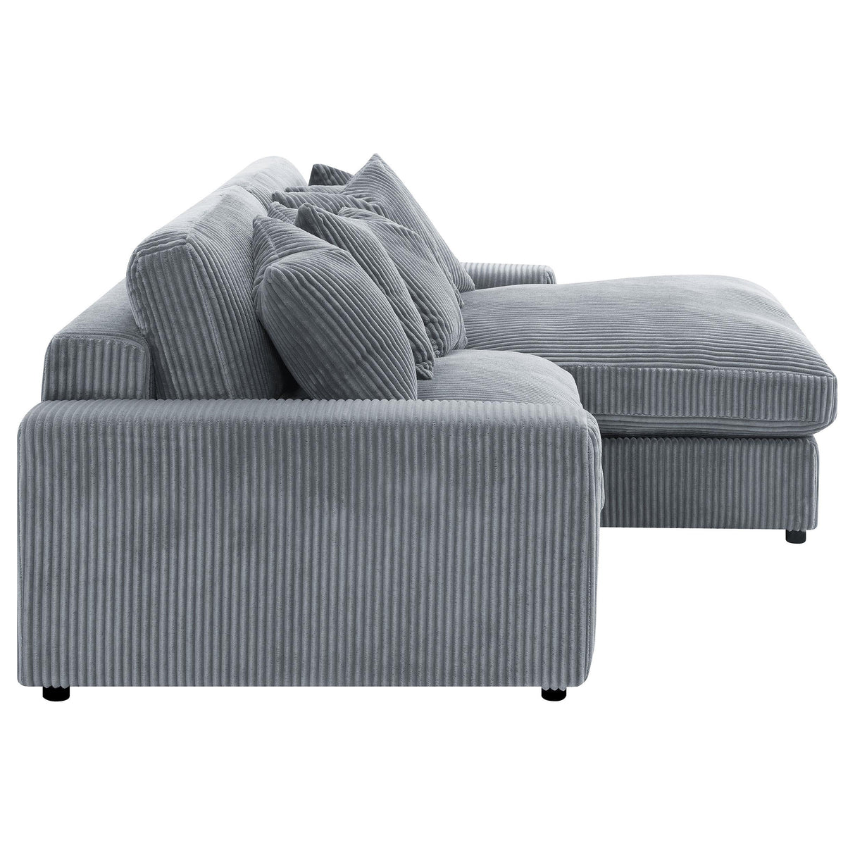  Coaster Furniture Blaine 509900 Upholstered Reversible Chaise Sectional Sofa - Fog IMAGE 7