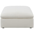  Coaster Furniture Hobson 551453 Square Upholstered Ottoman - Ivory IMAGE 1