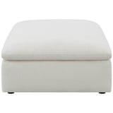  Coaster Furniture Hobson 551453 Square Upholstered Ottoman - Ivory IMAGE 1