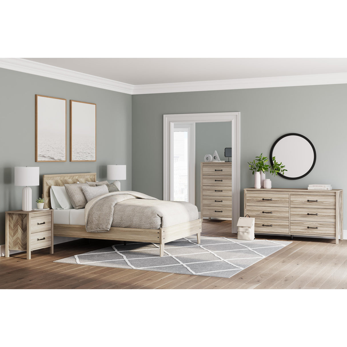 Signature Design by Ashley Battelle EB3929-292 Two Drawer Night Stand IMAGE 8