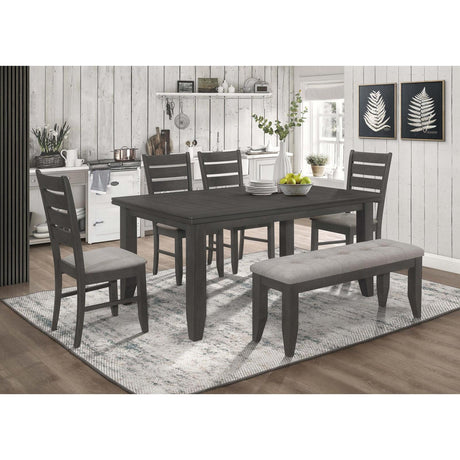  Coaster Furniture Dalila 102721GRY Rectangular 66-inch Wood Dining Table - Dark Grey IMAGE 7