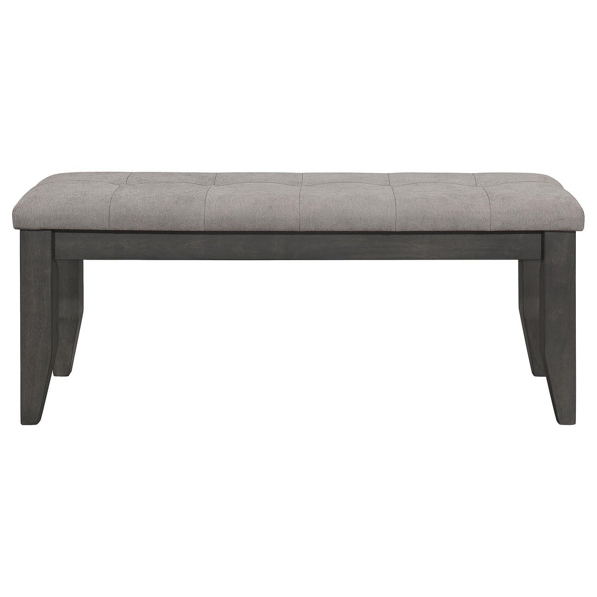  Coaster Furniture Dalila 102723GRY Fabric Upholstered Wood Dining Bench - Dark Grey IMAGE 3