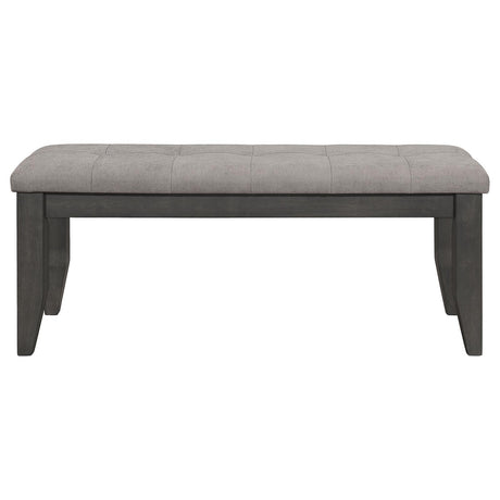  Coaster Furniture Dalila 102723GRY Fabric Upholstered Wood Dining Bench - Dark Grey IMAGE 3
