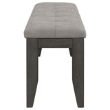  Coaster Furniture Dalila 102723GRY Fabric Upholstered Wood Dining Bench - Dark Grey IMAGE 5