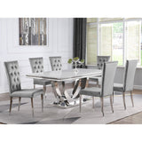  Coaster Furniture Kerwin 111103 Velvet Upholstered Dining Side Chair - Grey IMAGE 10