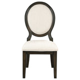  Coaster Furniture Twyla 115102 Oval Back Dining Side Chair - Dark Cocoa IMAGE 2