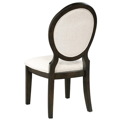  Coaster Furniture Twyla 115102 Oval Back Dining Side Chair - Dark Cocoa IMAGE 5