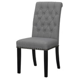  Coaster Furniture Alana 115162 Fabric Upholstered Dining Side Chair - Grey IMAGE 3