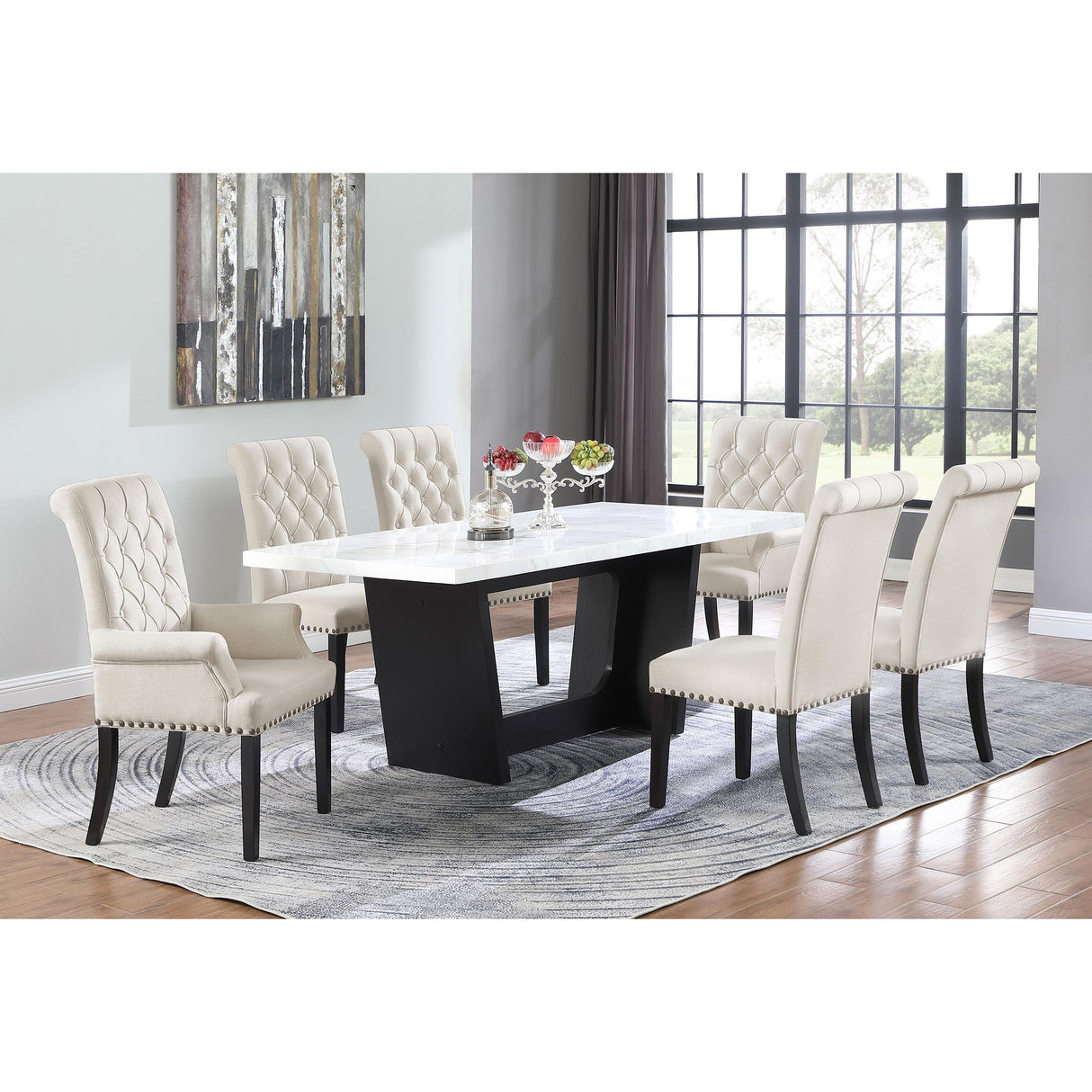  Coaster Furniture Alana 115182 Velvet Upholstered Dining Side Chair - Sand IMAGE 11