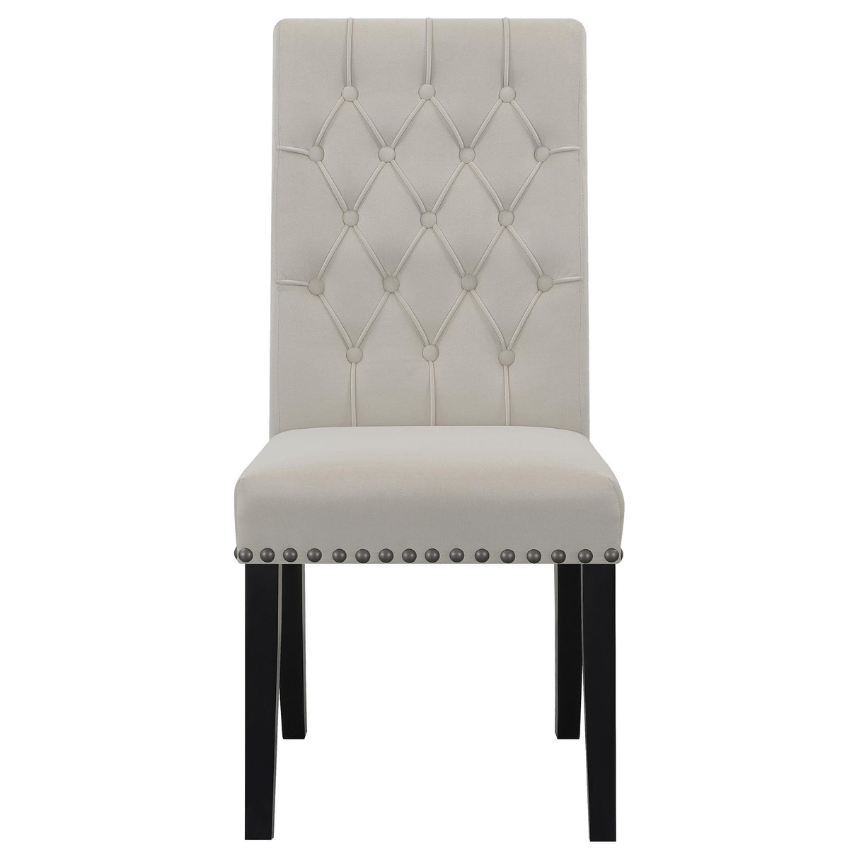  Coaster Furniture Alana 115182 Velvet Upholstered Dining Side Chair - Sand IMAGE 2