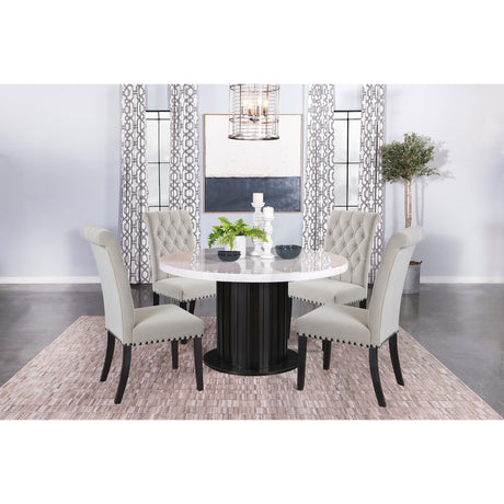  Coaster Furniture Alana 115182 Velvet Upholstered Dining Side Chair - Sand IMAGE 9