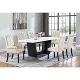  Coaster Furniture Alana 115183 Velvet Upholstered Dining Arm Chair - Sand IMAGE 9