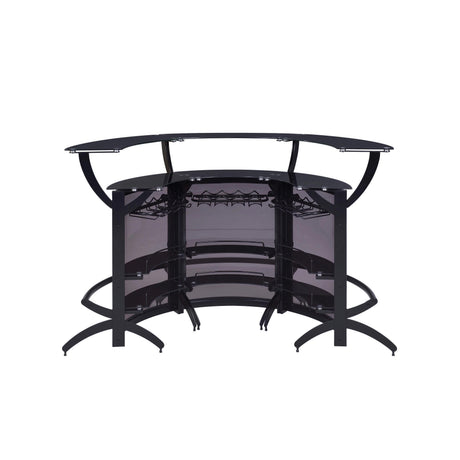  Coaster Furniture 182135-S3 Curved Bar Unit - Smoke/Black IMAGE 3