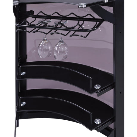  Coaster Furniture 182135-S3 Curved Bar Unit - Smoke/Black IMAGE 6
