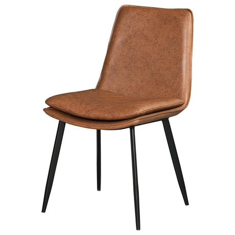  Coaster Furniture Ortega 115472 Upholstered Dining Side Chair - Coffee IMAGE 3