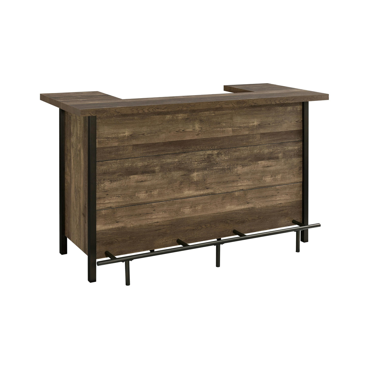  Coaster Furniture Bellemore 182104 Freestanding Home Bar Wine Cabinet - Rustic Oak IMAGE 1