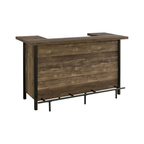  Coaster Furniture Bellemore 182104 Freestanding Home Bar Wine Cabinet - Rustic Oak IMAGE 1