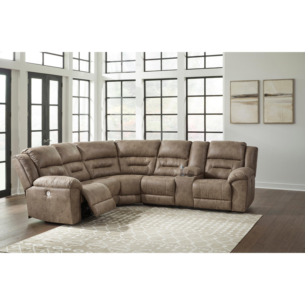  Signature Design by Ashley Ravenel 83106S2 3 pc Power Reclining Sectional IMAGE 3
