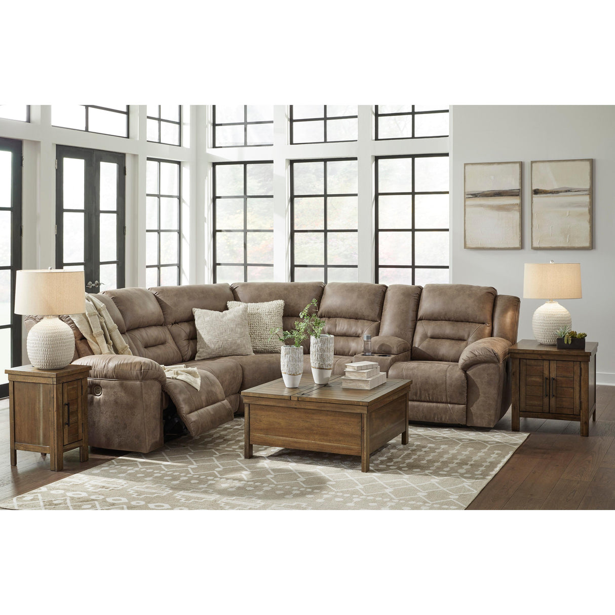  Signature Design by Ashley Ravenel 83106S2 3 pc Power Reclining Sectional IMAGE 5