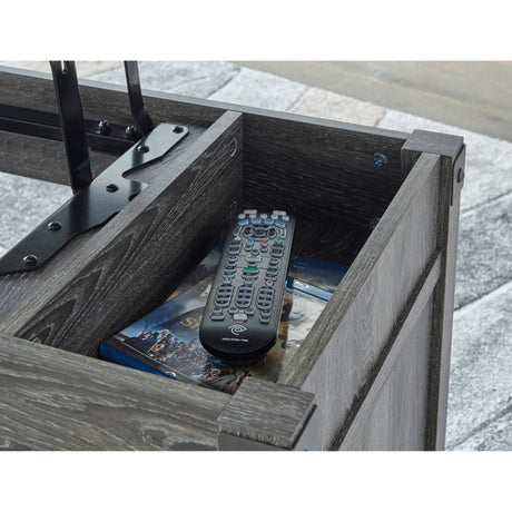  Signature Design by Ashley Freedan T175T2 Lift-top Coffee Table, 2 End Tables and Console IMAGE 4