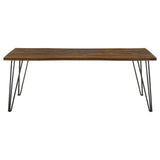  Coaster Furniture Neve 193861 80-inch Live Edge Dining Table - Grey Sheesham IMAGE 3